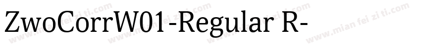ZwoCorrW01-Regular R字体转换